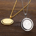 Collar con Dije de Medalla de San Benito Giratorio a Doble Cara Estilo Clásico