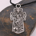 Collar de Titanio con Dije de la Medalla "San Miguel Arcángel Protégenos"