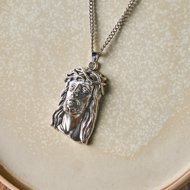 Collar con Dije Bendecido Corona de Espinas de Jesús Estilo Realista