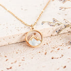 Collar con Dije de Fe Semilla de Mostaza y Montaña Estilo Moderno