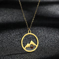 Collar con Dije de Fe Semilla de Mostaza y Montaña Estilo Moderno