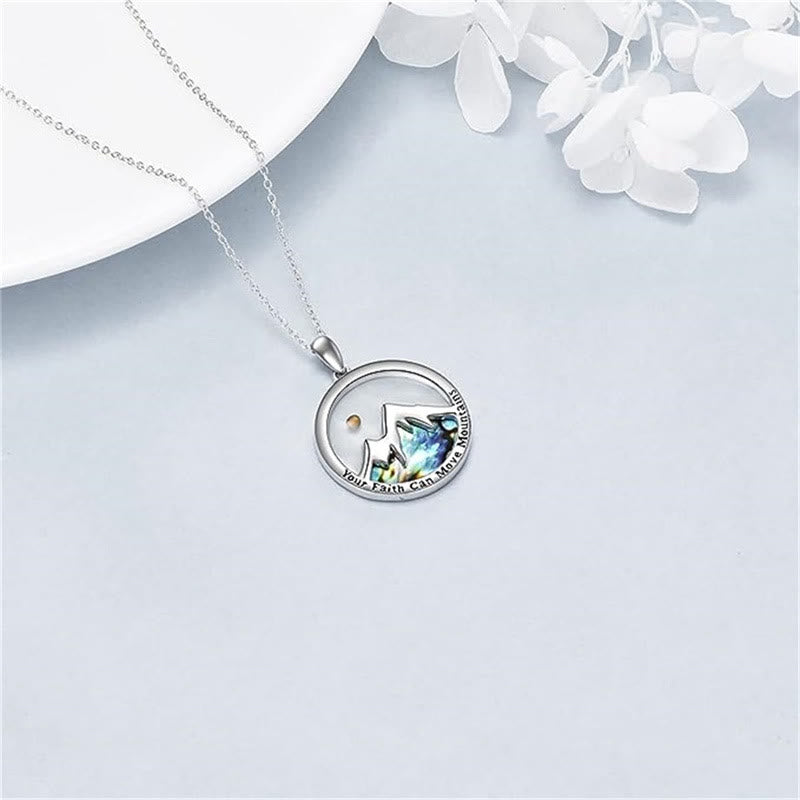 Collar con Dije Semilla de Mostaza "La Fe Mueve Montañas" Estilo Clásico