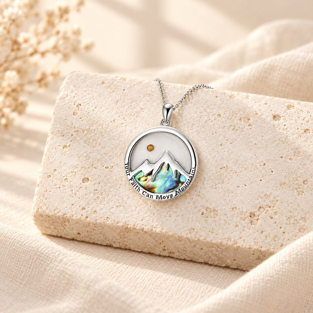 Classic Style Mustard Seed Faith Can Move Mountains Pendant Necklace