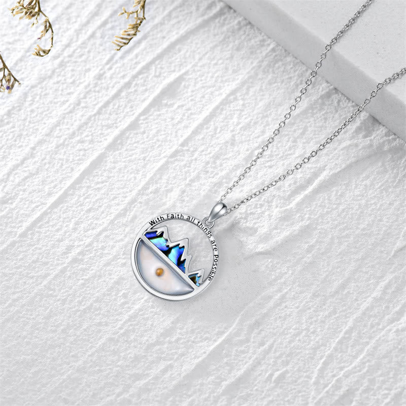 Collar con Dije Semilla de Mostaza "Con Fe Todo es Posible" Estilo Clásico