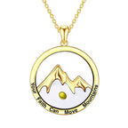 Collar con Dije de Fe Semilla de Mostaza y Montaña Estilo Moderno
