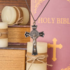 Collar con Dije de Protección Divina Crucifijo Multicolor Estilo Clásico (6 colores)