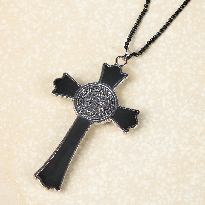 Collar con Dije de Protección Divina Crucifijo Multicolor Estilo Clásico (6 colores)