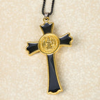 Collar con Dije de Protección Divina Crucifijo Multicolor Estilo Clásico (6 colores)