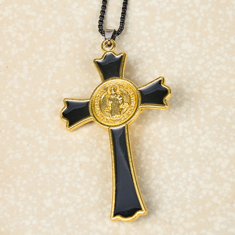 Collar con Dije de Protección Divina Crucifijo Multicolor Estilo Clásico (6 colores)