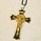 Collar con Dije de Protección Divina Crucifijo Multicolor Estilo Clásico (6 colores)