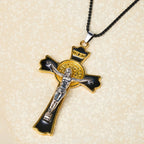 Collar con Dije de Protección Divina Crucifijo Multicolor Estilo Clásico (6 colores)