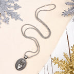 Collar con Dije Emblema Divino del Sagrado Corazón Estilo Vintage