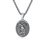 Collar con Dije de San Miguel Arcángel Efesios 6:10 Estilo Clásico