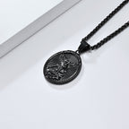 Collar con Dije de San Miguel Arcángel Efesios 6:10 Estilo Clásico