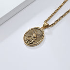 Collar con Dije de San Miguel Arcángel Efesios 6:10 Estilo Clásico