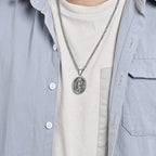Collar con Dije de San Miguel Arcángel Efesios 6:10 Estilo Clásico