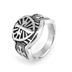 Anillo de Protección Divina Escudo de Cruz Estilo Moderno