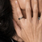 Anillo de Cruz Bendecida de Elegancia Rústica Estilo Clásico