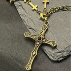 Collar con Dije de Cruz de Salvación Sagrada Estilo Moderno