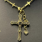 Collar con Dije de Cruz de Salvación Sagrada Estilo Moderno