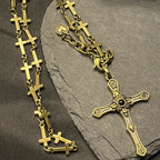 Collar con Dije de Cruz de Salvación Sagrada Estilo Moderno