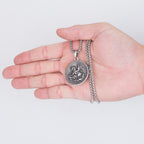Collar con Dije de San Jorge Vencedor del Dragón Estilo Clásico