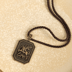 Collar de Oración y Protección con Dije de San Jorge y el Dragón Estilo Clásico