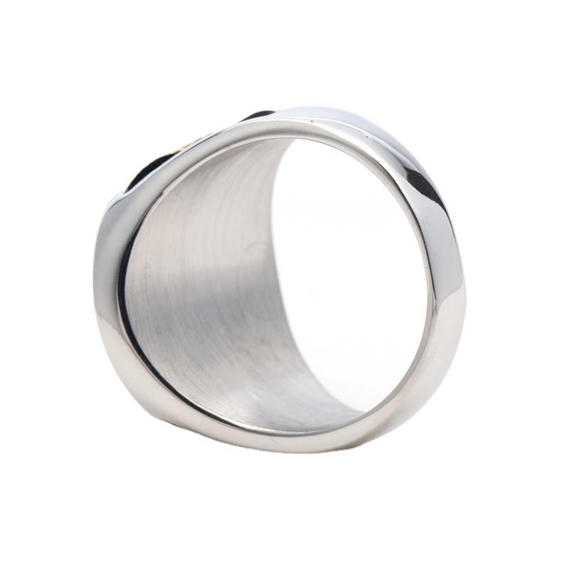 Anillo de Acero Inoxidable de San Patricio Estilo Clásico