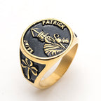 Anillo de Acero Inoxidable de San Patricio Estilo Clásico