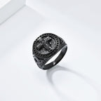 Anillo Sello de Cruz de Cruzado Medieval Estilo Vintage