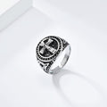 Anillo Sello de Cruz de Cruzado Medieval Estilo Vintage