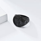 Anillo Sello de Cruz de Cruzado Medieval Estilo Vintage