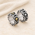 Modern Style Sacred Cross Pattern Ring