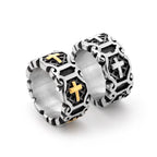 Anillo con Patrón de Cruz Sagrada Estilo Moderno