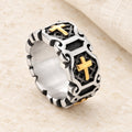 Modern Style Sacred Cross Pattern Ring