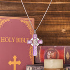 Collar con Dije de Cruz de Fe con la Virgen María y la Virgen de Guadalupe en 6 Colores