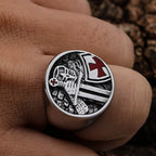 Anillo de Fe Divina Cruz de los Caballeros Templarios Estilo Retro Clásico