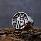 Anillo de Fe Divina Cruz de los Caballeros Templarios Estilo Retro Clásico