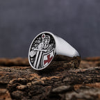 Anillo de Fe Divina Cruz de los Caballeros Templarios Estilo Retro Clásico