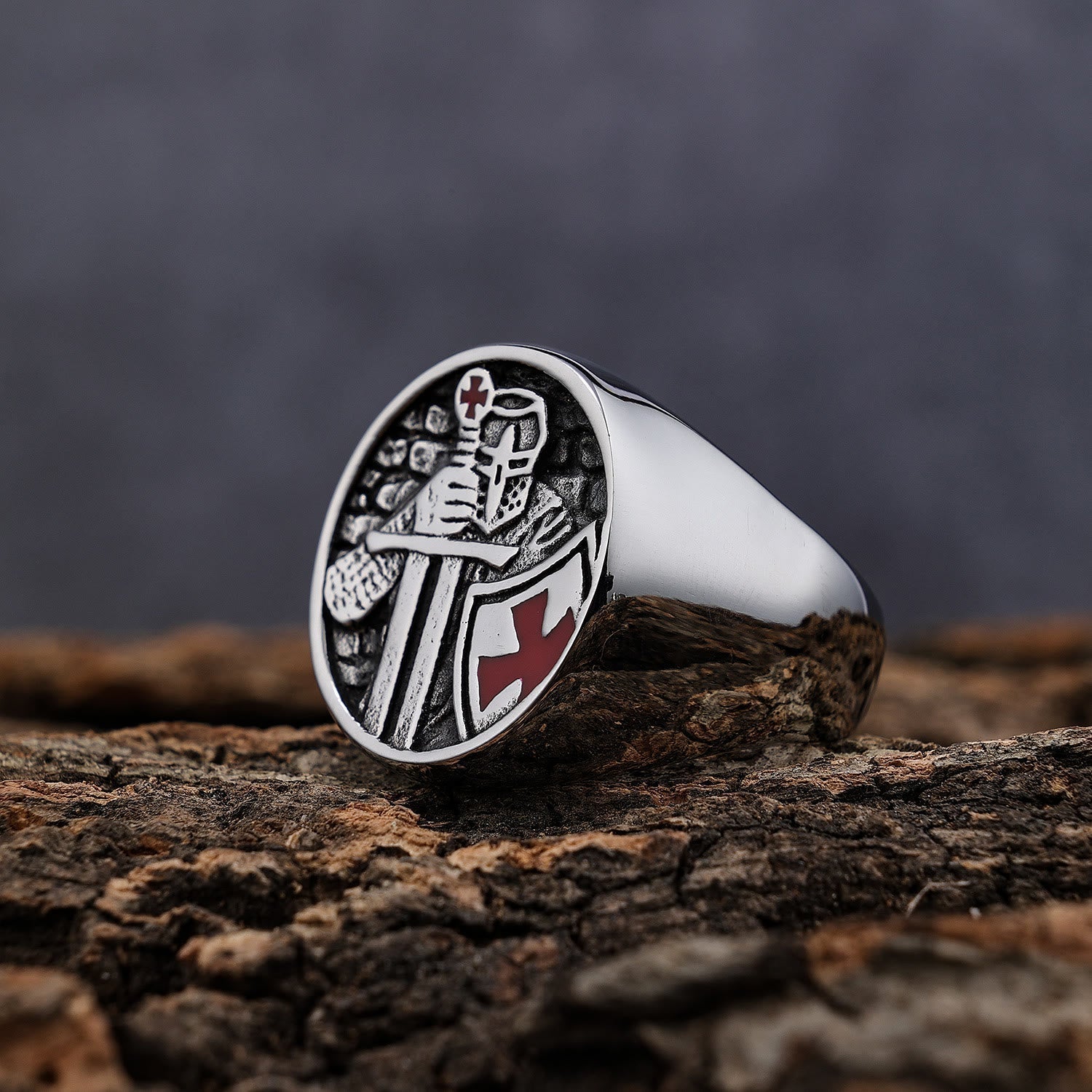Anillo de Fe Divina Cruz de los Caballeros Templarios Estilo Retro Clásico