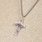Collar con Dije de Jesús y Sus Ovejas "El Buen Pastor" Estilo Retro