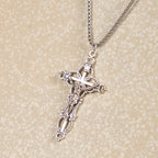 Collar con Dije de Bendición Crucifijo de Jesús Estilo Retro Exclusivo
