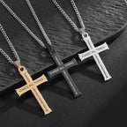 Collar con Dije de Fe Cruz con Ícono "TODO LO PUEDO" Estilo Minimalista