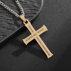 Collar con Dije de Fe Cruz con Ícono "TODO LO PUEDO" Estilo Minimalista