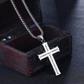 Collar con Dije de Fe Cruz con Ícono "TODO LO PUEDO" Estilo Minimalista