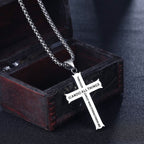 Collar con Dije de Fe Cruz con Ícono "TODO LO PUEDO" Estilo Minimalista