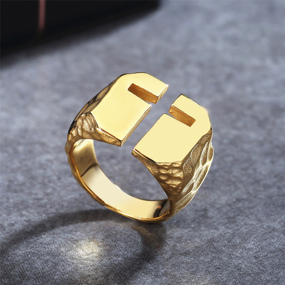 Anillo de Fe en Acero Inoxidable con Cruz Grabada Estilo Minimalista, 3 Colores