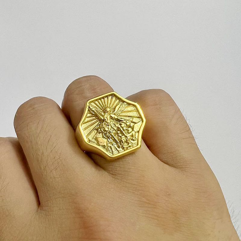 Anillo Exclusivo de San Miguel Arcángel - Expresión de Fe Diaria