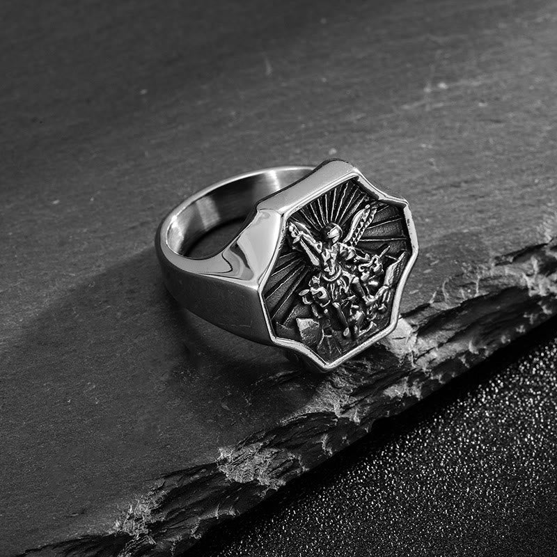Anillo Exclusivo de San Miguel Arcángel - Expresión de Fe Diaria