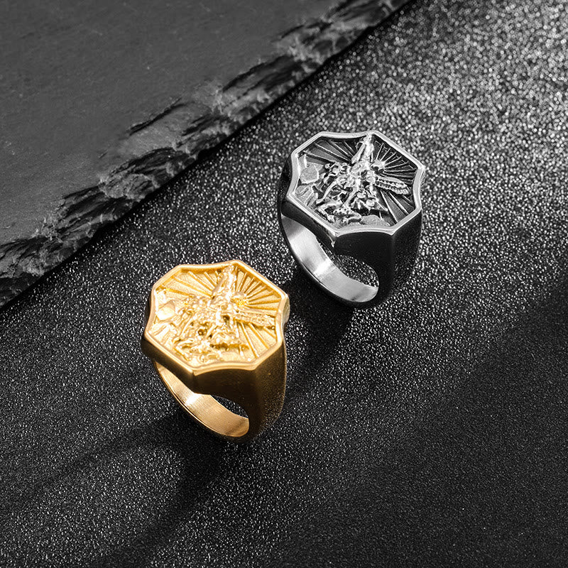 Anillo Exclusivo de San Miguel Arcángel - Expresión de Fe Diaria